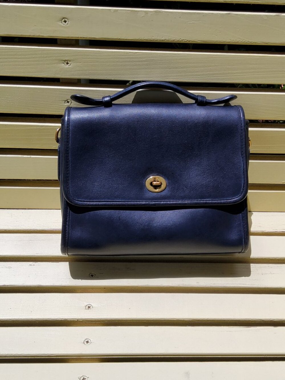 Coach Vintage Navy Blue Court Bag 9870 - Picture 2 of 14